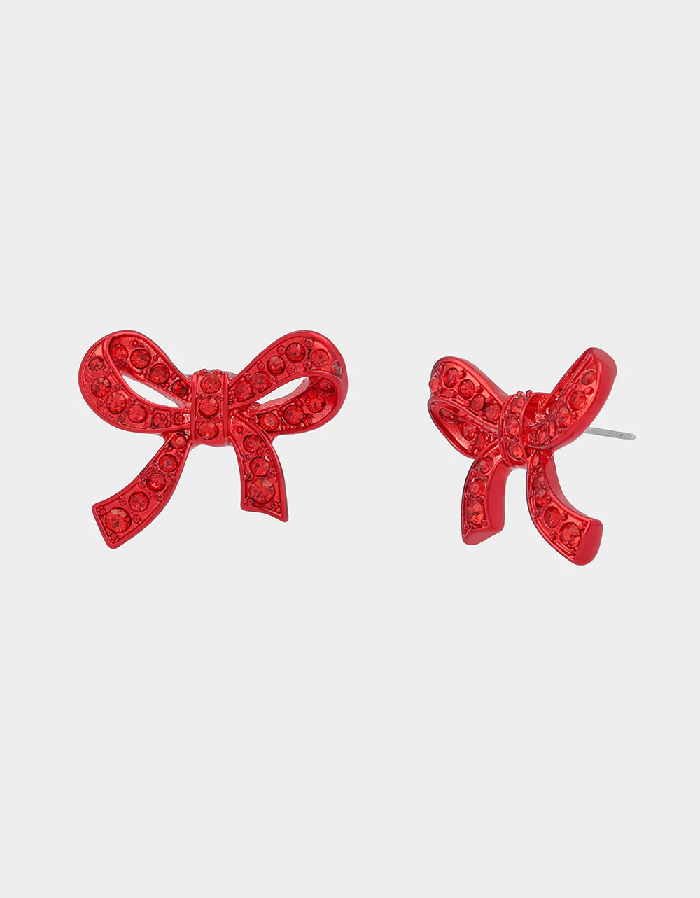 BOW STUD EARRINGS RED