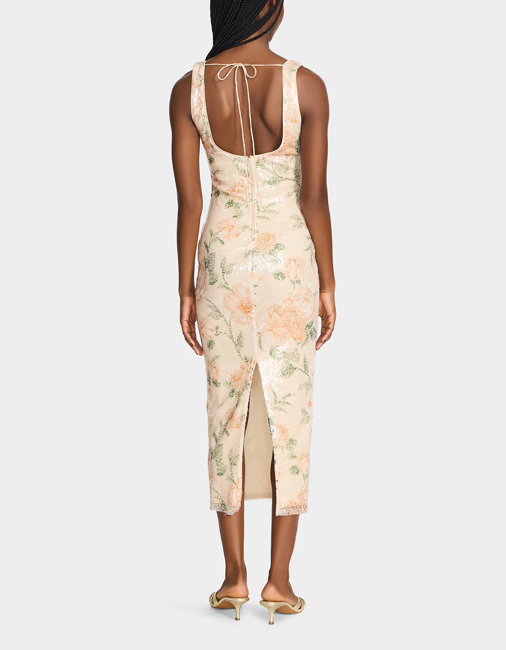APRICOT HAZE DRESS BLURRY FLORAL - Image 3