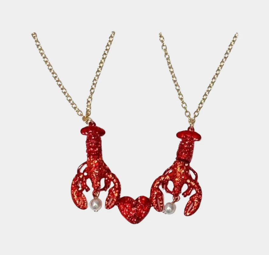 Best Friends Lobster Heart Necklace Set | RE:LUV