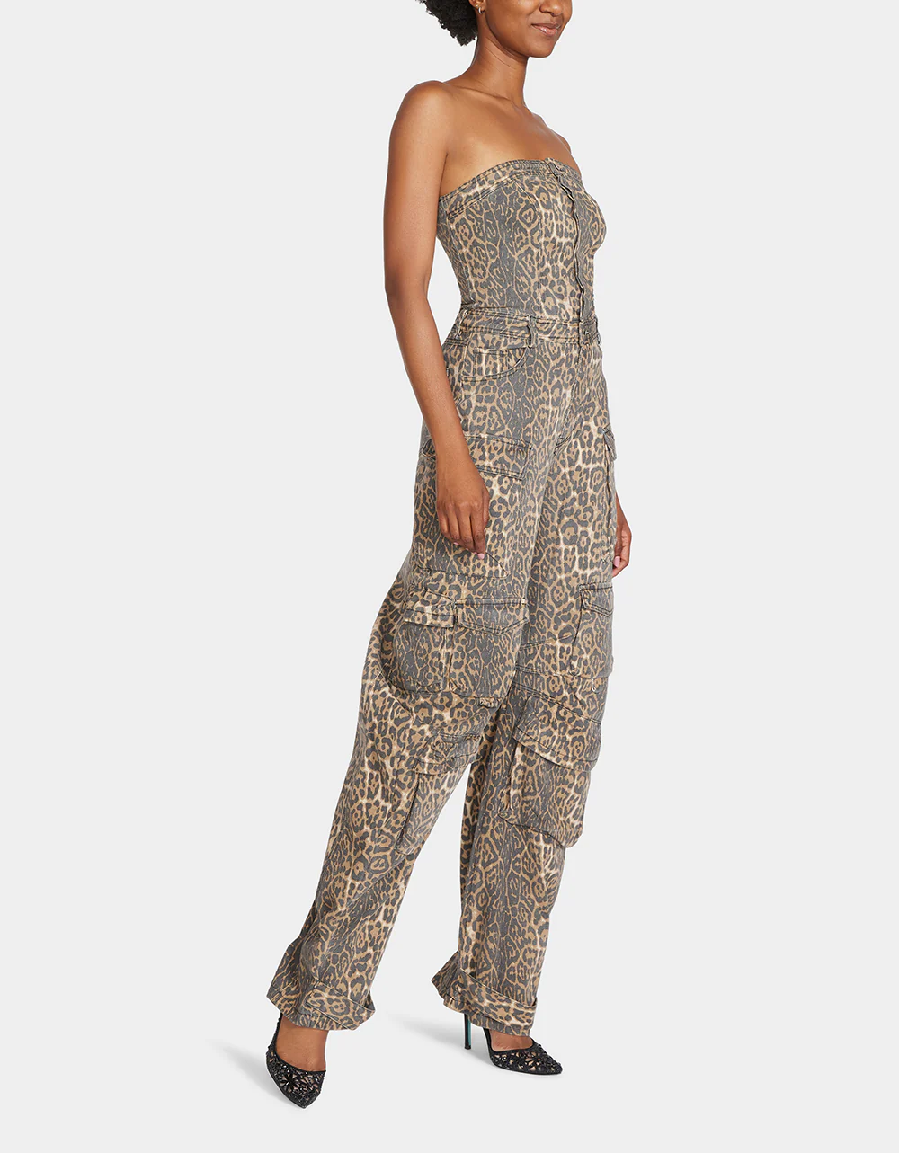 GINA CARGO JUMPSUIT LEOPARD - Image 4