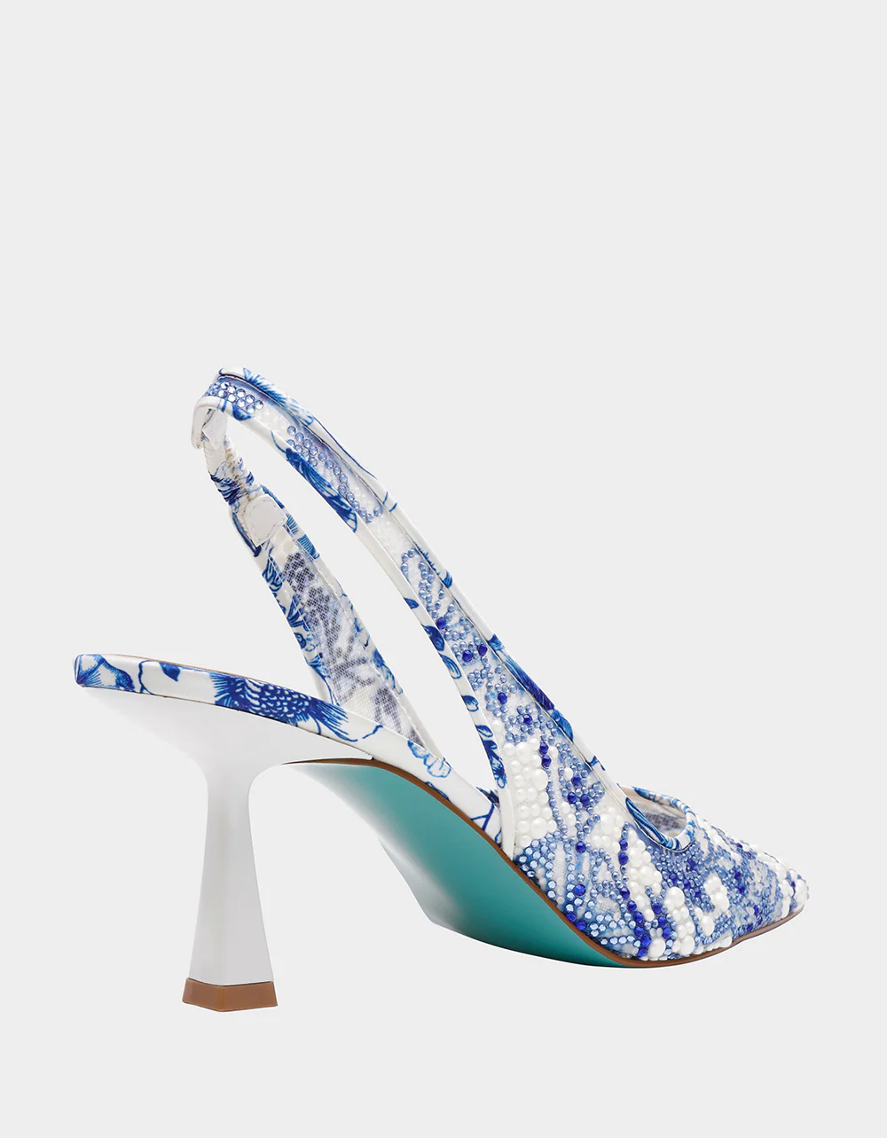 CLARK HEELS WHITE/BLUE FLORAL - Image 5