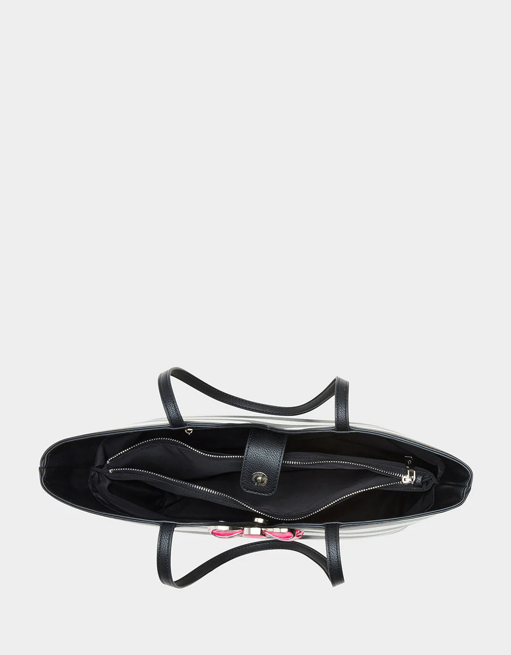 STRIPED BOW TOTE BLACK WHITE | RE:LUV - Image 5