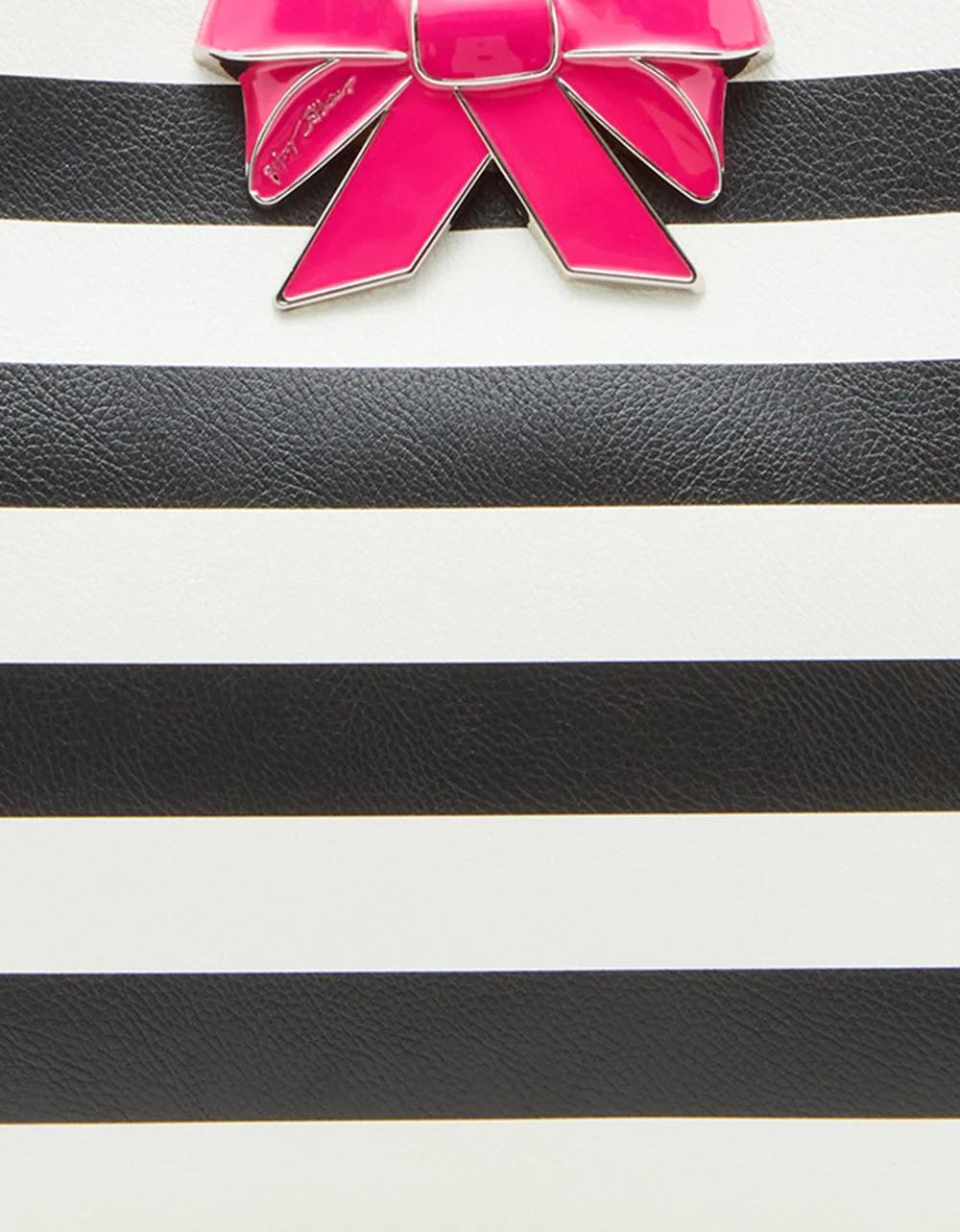 STRIPED BOW TOTE BLACK WHITE | RE:LUV - Image 7